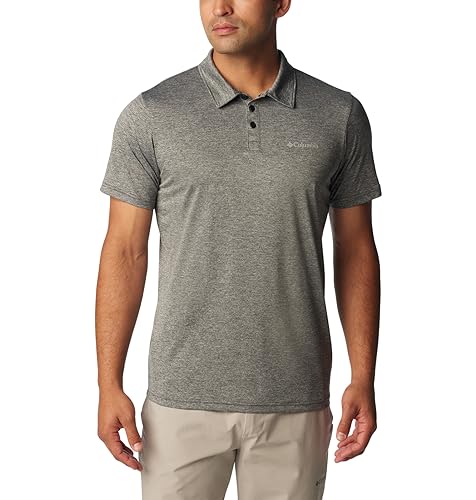 Columbia Men's Hike Polo, Black Heather, 4X