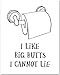 I Like Big Butts I Cannot Lie - Funny Bathroom Decor, Restroom Humor Sign and Toilet Art Decor, Home Office Minimalist Wall Art and Fun Housewarming Gift, 11x14 Unframed Typography Art Print Poster