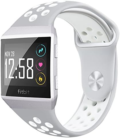 NO1seller Top Bands Compatible for Fitbit Ionic Small Large, Soft Silicone Sport Strap Accessories with Ventilation Holes Replacement Wristband for Fitbit Ionic Smartwatch Women Men