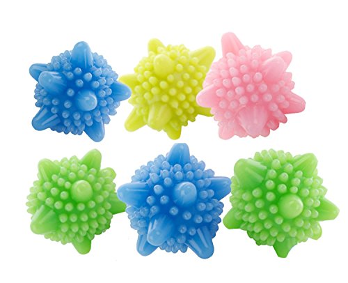 Buwico® Colorful Reusable Wash Ball, Laundry Washing Ball, Plastic Remover Balls, Dryer Balls, Solid Remover Balls for Washing Machine (6)