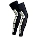 CFR UV Compression Leg Sleeves (Pair) - sport Football Basketball Cycling Leg Knee Long Sleeve Black,XL