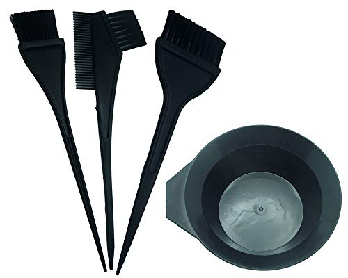 OSSABELLE HAIR DYE COLORING KIT - Hair Tinting Bowl, Dye Brush, Hair Clips, Disposable Gloves, Shower Cap, Apron(Cape) for DIY Salon Hair Dye Coloring Bleaching Hair Dryer Tool