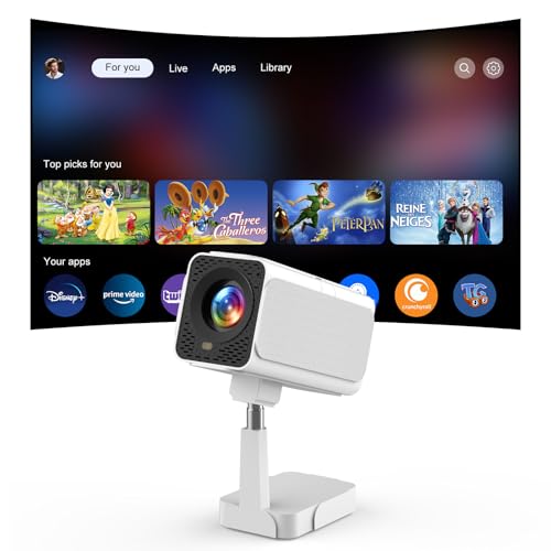 PANSEBA Smart WiFi Projector with Telescopic Stand