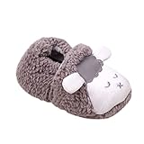 Weixinbuy Unisex Baby Soft Plush Winter Warm Slipper Loafers Crib Shoes