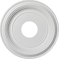 Ekena Millwork CMP13TR 13"OD x 3 1/2"ID x 1 4"P Traditional Ceiling Medallion (Fits Canopies up to 3 1/2"), White