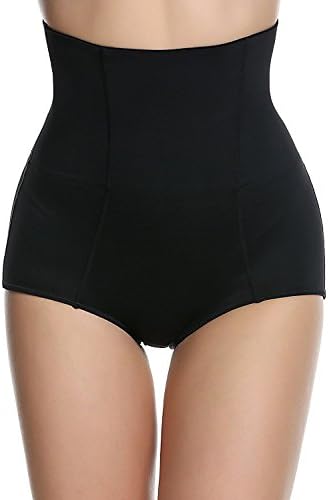 Cactu Women's Control Panties Hi-Waist Tummy Butt Lifter Shapewear Brief (S, Black)