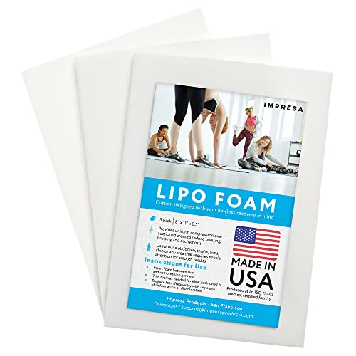 IMPRESA 3 Pack Lipo Foam Pads Post Surgery Compression Garments for