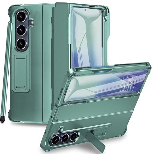 2Buyshop Custodia per Samsung Galaxy Z Fold 7 con penna e supporto nascosto e pellicola protettiva per schermo, resistente agli urti, protezione militare, per Samsung Z Fold 7, con protezione cerniera