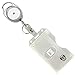 Hard Plastic Vertical - 2 Side Load Multiple Card Badge Holder with Retractable Badge Reel - Carabiner Belt Loop Clip, Keychain and ID Holder Strap by Specialist ID