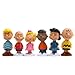 Peanuts Figurines Toys Movie Classic Figures Set of 12 + 1 Card Stickers Great Cupcake Toppers Party Decorations Birthday with Charlie Brown Snoopy and Friends - 3 to 5 cm