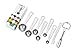 Measuring Spoons, Wuudi 304 Stainless Steel Measuring Spoons with Egg Whisk and Measuring Ruler (as gift) for Measuring Liquid and Dry Ingredients (6 Pack)