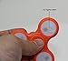 PrimeTrendz TM LED Light Fidget Spinner with Switch Plastic EDC Hand Spinner For Autism and ADHD Relief Focus Anxiety Stress Toys Gift (Orange)
