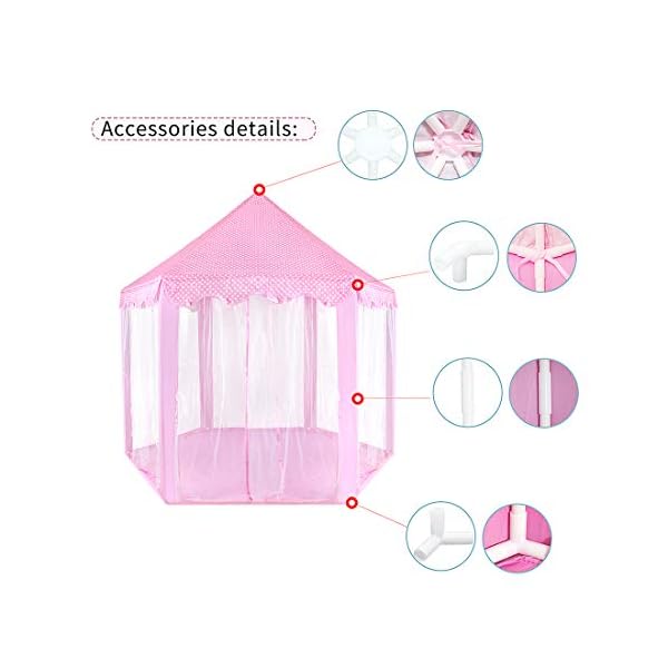 Sumbababy Princess Castle Tent for Girls Fairy Play Tents for Kids