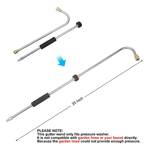 STYDDI Pressure Washer Gutter Cleaner Rod, Heavy Duty 35 Inch Power Washer Replacement Lance