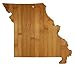 Totally Bamboo Missouri State Shaped Bamboo Serving and Cutting Board