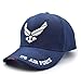 Afuraes United States Air Force Wing Embroidered Cap US Army USAF Air Force Military Baseball Caps for Veterans Retired and Active Duty Adjustable Navy, Medium