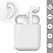 Bluetooth Earbuds Wireless Headphones Stereo In-Ear Earpieces Earphones With Noise Canceling Microphone Built-in Mic Headset for iPhone and Androids (White)