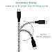 Micro USB Charger, OKRAY 4 Pack 6FT Nylon Braided Micro USB 2.0 Charge Cable Sync Charging Cord Compatible for Android, Samsung S7/S6, HTC, Sony, Nokia-1.83M (Black White Pink Purple)