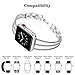Biaoge Metal Band Compatible for Apple Watch Band Series 4 40mm 44mm/ iWatch Series 3 2 1 38mm 42mm, Adjustable Stainless Steel Replacement Wristband Strap Cuff Bangle Bracelet Accessori(Silver, 42mm)