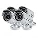 Swann SWPRO-842CAM-US 900TVL High-Resolution Day/Night Security Camera - Night Vision 85ft / 25m (White/Gray) 4 Pack