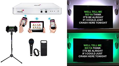 HDKaraoke HDK Box 2.0 Wi-Fi Karaoke Machine System+LED TV Light Strip+Stand+Mic