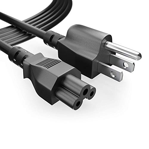 PowerSource 3 Prong AC-Laptop-Power-Cord 6 Foot Long Cable for Dell ; HP ; Asus ; Toshiba ; Lenovo ; Acer ; Samsung Notebook Computer Charger IEC-60320 IEC320 C5 to NEMA 5-15P