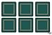 Pimpernel Classic Emerald Coasters - Set of 6