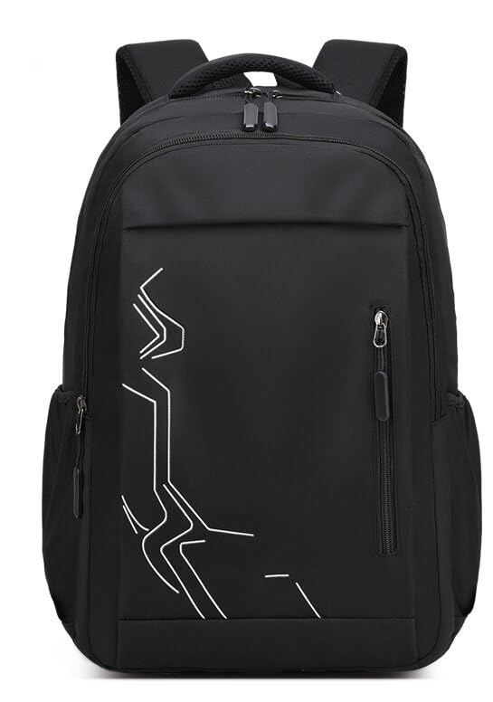 Amythe School Backpack for Teenage Boys, School Backpack Grand Capacity 28L for Youth Boy 10 to 18 Years, Waterproof Backpacks for Laptop 15.6 Inches, Black