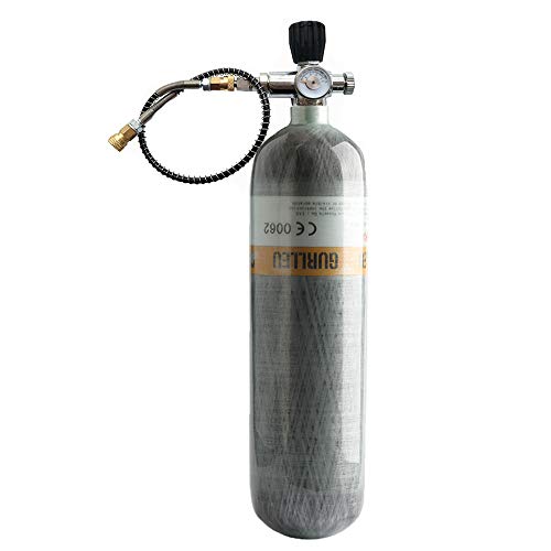 Gurlleu 30 Cu.Ft Carbon Fiber Tank 4500 PSI Filling Station & Charging System for PCP Air Guns Scuba SCBA (Tank & Valve Set) - Thumbnail 7