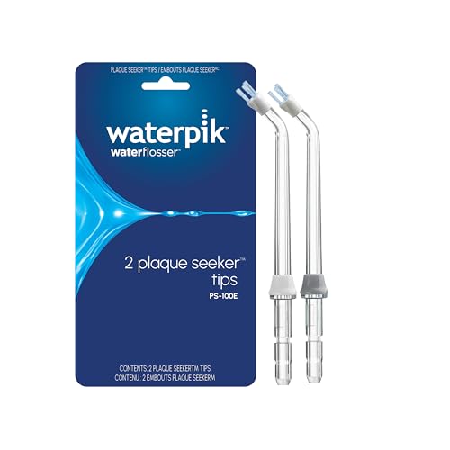 Waterpik Boquilla para Buscador de Placa, Boquilla de Repuesto para Limpiar Implantes, Coronas y Puentes; compatible con Irrigadores WP-450 o WP-100, Pack de 2 (PS-100E)