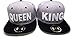 Matching Snapbacks/Baseball CAPS for Couples (King/Queen, Beauty/Beast) (King/Queen | Black/Grey)