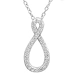 Sterling Silver Infinity Pendant-Necklace made with Swarovski Crystals