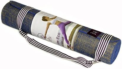 Zafu Yoga Mat - For All Types of Yoga - Bikram - Restorative - Hatha - Professional Quality - Super Grip - Anti Slip - Lightweight But Dense - Anti Bacterial Jute - Non Toxic - Eco Friendly (Blue)