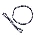 Kuulee High Quality Men Women Black Magnetic Hematite Therapy Arthritis Beads Anklet Bracelet 14 Knots