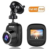 Jeemak Dash Cam 1080P Mini Car Camera 120° Wide Angle Lens Dashboard Camera Driving Video Recorder WDR, Loop Recording, Motion Detection and G-Sensor