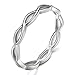 EAMTI 925 Sterling Silver Celtic Knot Ring Simple Criss Cross Infinity Wedding Band for Women Size 3-13