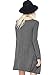 Yucharmyi Women's Stretchy Flowy Loose Tunic Dress Plain Long Sleeve Simple T-shirt