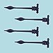 Black Wrought Iron Strap Hinges Spear Tip Rustproof Finish Classic Antique Style Set Of 4