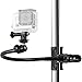 Universal Phone/Camera Holder with Flexible Gooseneck and Strong Clamp - for Mobile Photography, Vlogs, Videos, GPS, etc. - Ball and Socket - Tripod Mount (Clamp for Action/Compact Camera)