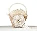 Lillian Rose Rustic Burlap Lace Wedding Flower Girl Basket, 7.5