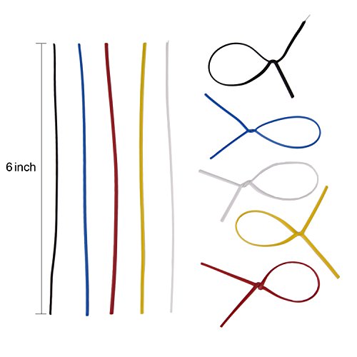 Sunmns 250 Piece Colorful Metallic Twist Cable Cord Wire Ties Reusable Fastening, 6 Inch