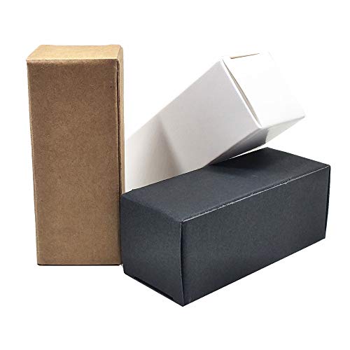 Rectangle Kraft Paper Essential Oil Bottle Boxes Personal Care Lip Care Lip Balms Treatments Packaging Lipgloss Holder Case Makeup Storage Beauty Container (50, 1.1x1.1x2.75 inch) - Thumbnail 3