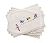 Maison d' Hermine Placemats Set of 4 100% Cotton Washable Cloth Place Mats, Reusable Table Mats for Kitchen Dining Decoration, Party, Wedding, Restaurant Spring/Summer (Birdies On Wire, 13
