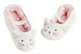 LA PLAGE Girl's Comfy Soft Cute Cat Upper Ballerina Slippers (Toddler)