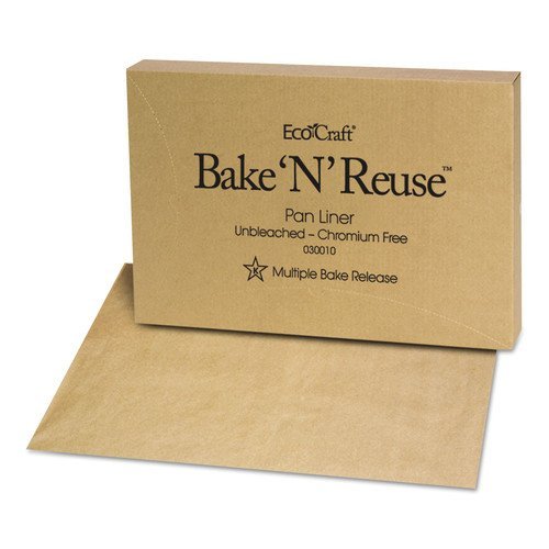 Click Here to See More Images Bagcraft Papercon EcoCraft Bake N Reuse Parchment Grease Proof Paper Pan Liners, 24