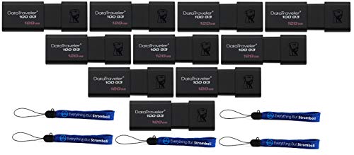 Kingston 128GB Digital Data Traveler 3.0 USB Flash Drive DT100G3 (10 Pack Bulk Bundle) High Speed Memory Stick Thumb… – Bild 3