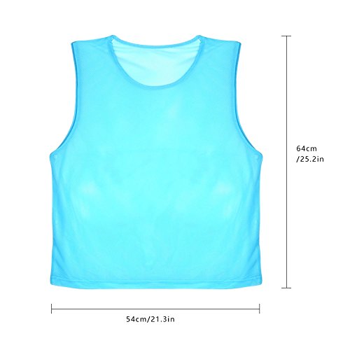 image for VGEBY 12 Pack Mesh Scrimmage Training Vests Football Vest Breathable A