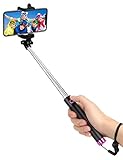 kungfuren Selfie Stick Bluetooth, Japanese Seiko PCB Protection and 50-Hour Long Battery Life, Built-in Remote Camera Shutter for Selfie Stick iPhone 7 Plus All iOS and Android Smart Phones PINK