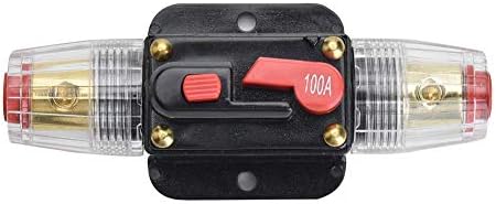 Car Audio 100/80-Amp Circuit Breaker Manual Reset Switch AGU Fuse Holder