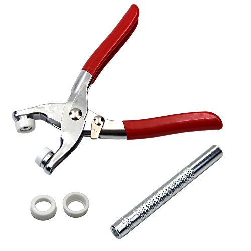 100PCS 9.5mm Prong Press Studs Open Ring No Sew Snaps Buttons Fasteners + Pliers